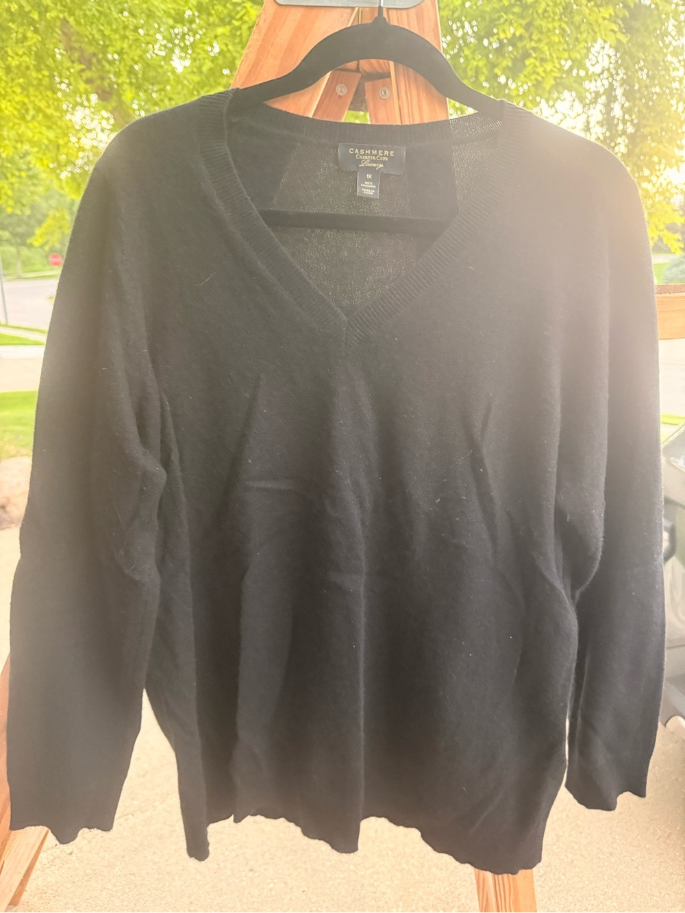 Black V-Neck Women's Sweater
